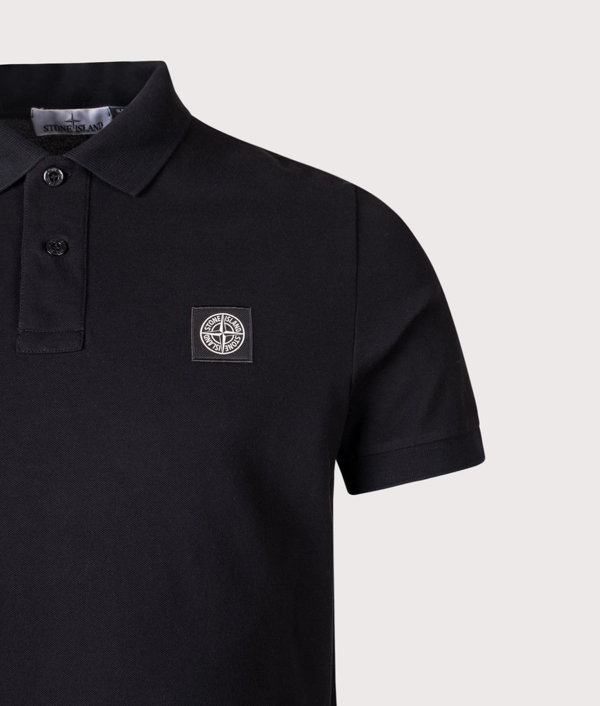Stone Island Mens Slim Fit Compass Patch Polo Shirt
